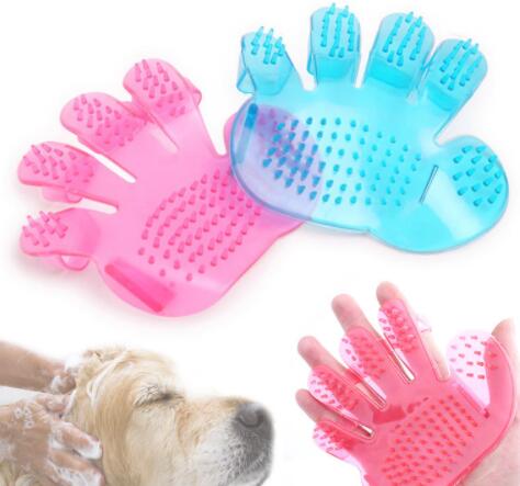 Pet Grooming Glove Brush – 5-Finger Deshedding & Massage Tool for Dogs & Cats