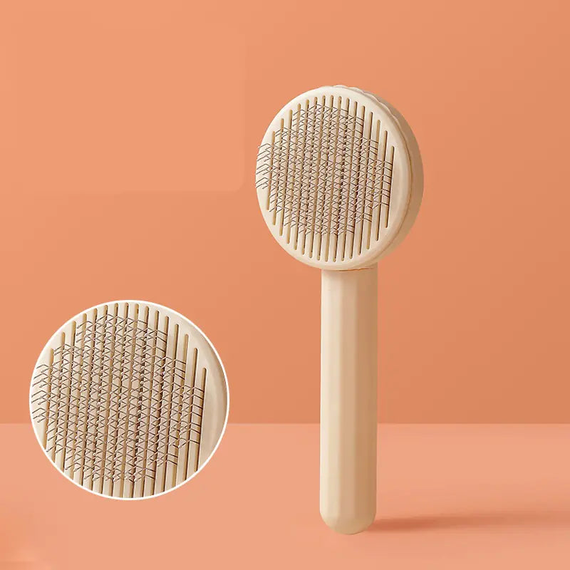 Self-Cleaning Pet Grooming Slicker Brush for Cats & Dogs