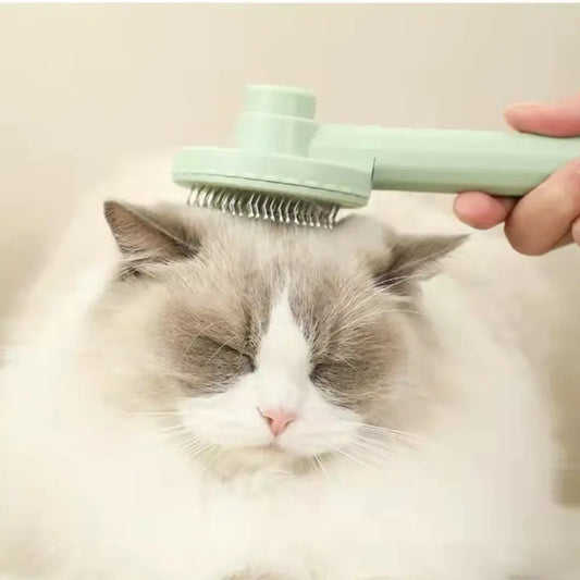 Self-Cleaning Pet Grooming Slicker Brush for Cats & Dogs
