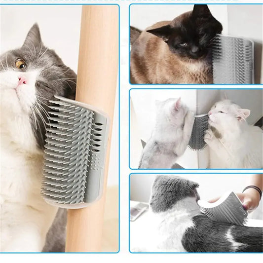 Self Groomer with Catnip and Corner Massage Brush