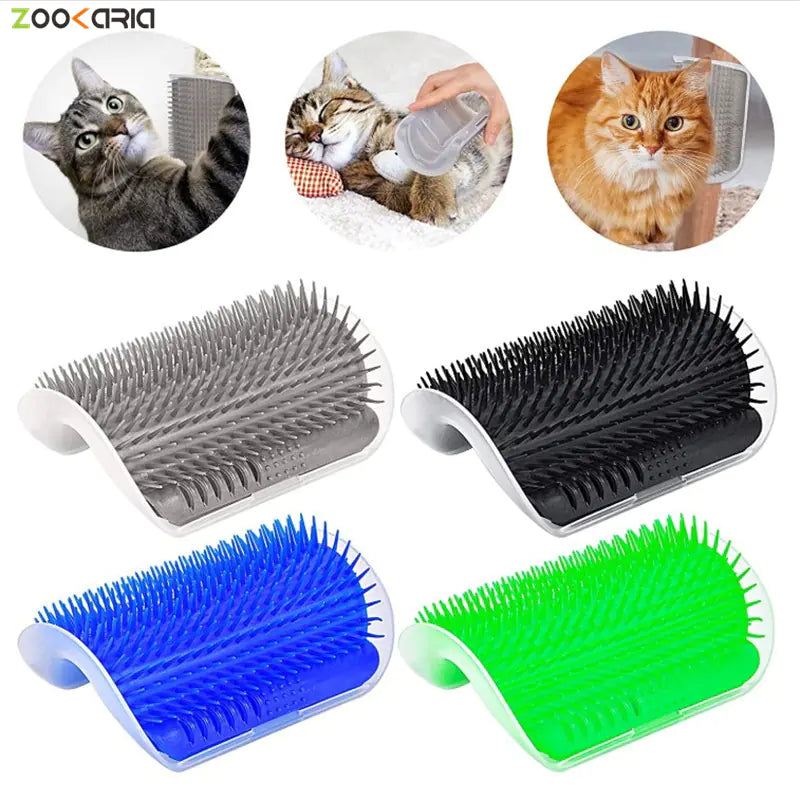 Self Groomer with Catnip and Corner Massage Brush