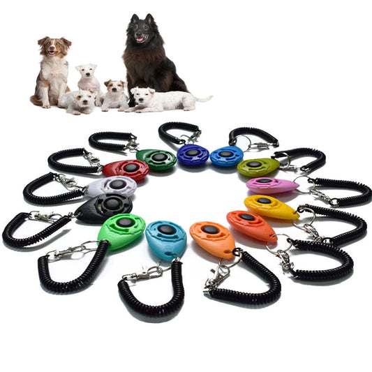 Adjustable Dog Training Clicker with Keychain Strap